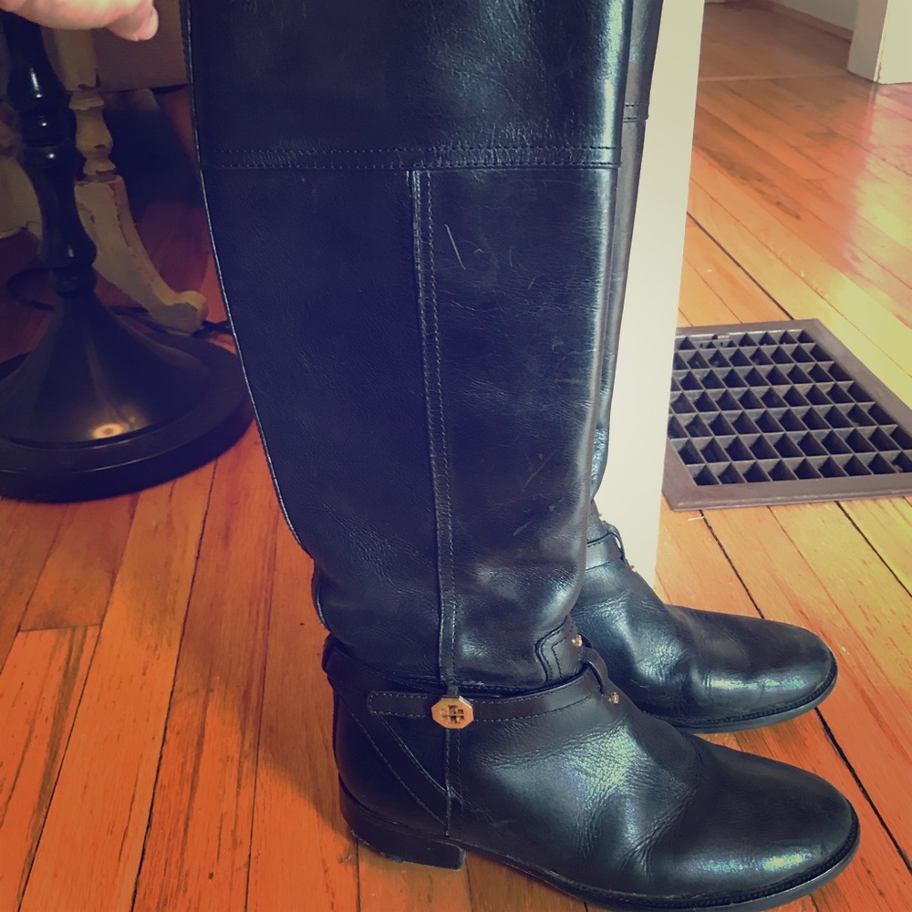 Tory Burch Black Riding Boots Sz 8.5